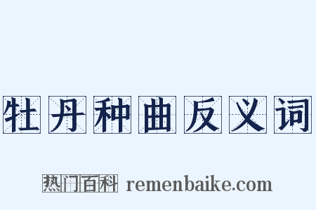 牡丹种曲反义词是什么意思的图片